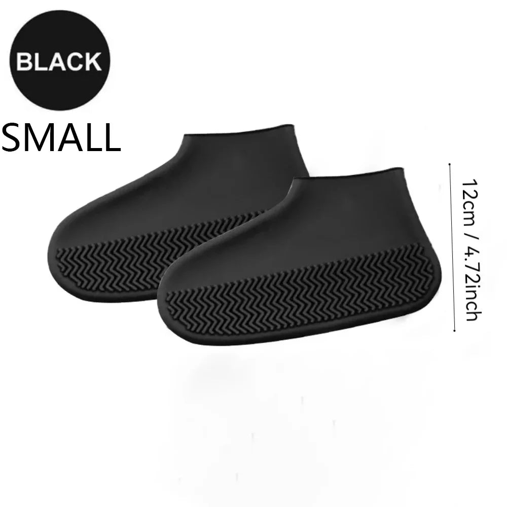 Waterproof Silicone Shoe Covers Protector Anti-Slip Boot For Outdoor Rainy Day Reusable Non-Slip Wear-Resistant Rain Shoe Covers