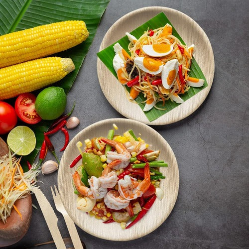 Bosnal - Palm Leaf Biodegradable Plates, 9 inch, Round