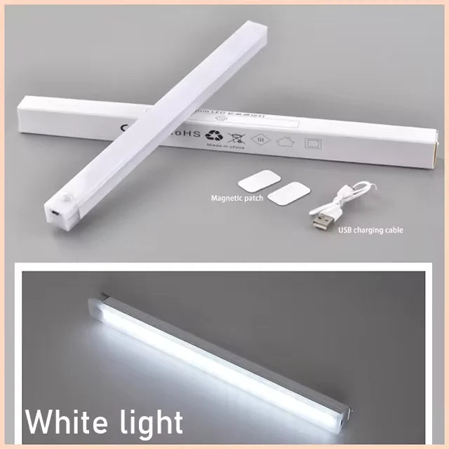 Cabinet Light USB Rechargeable Motion Sensor LED Bar Light Induction Night Light Portable Kitchen Bedside Wardrobe Closet Aisle
